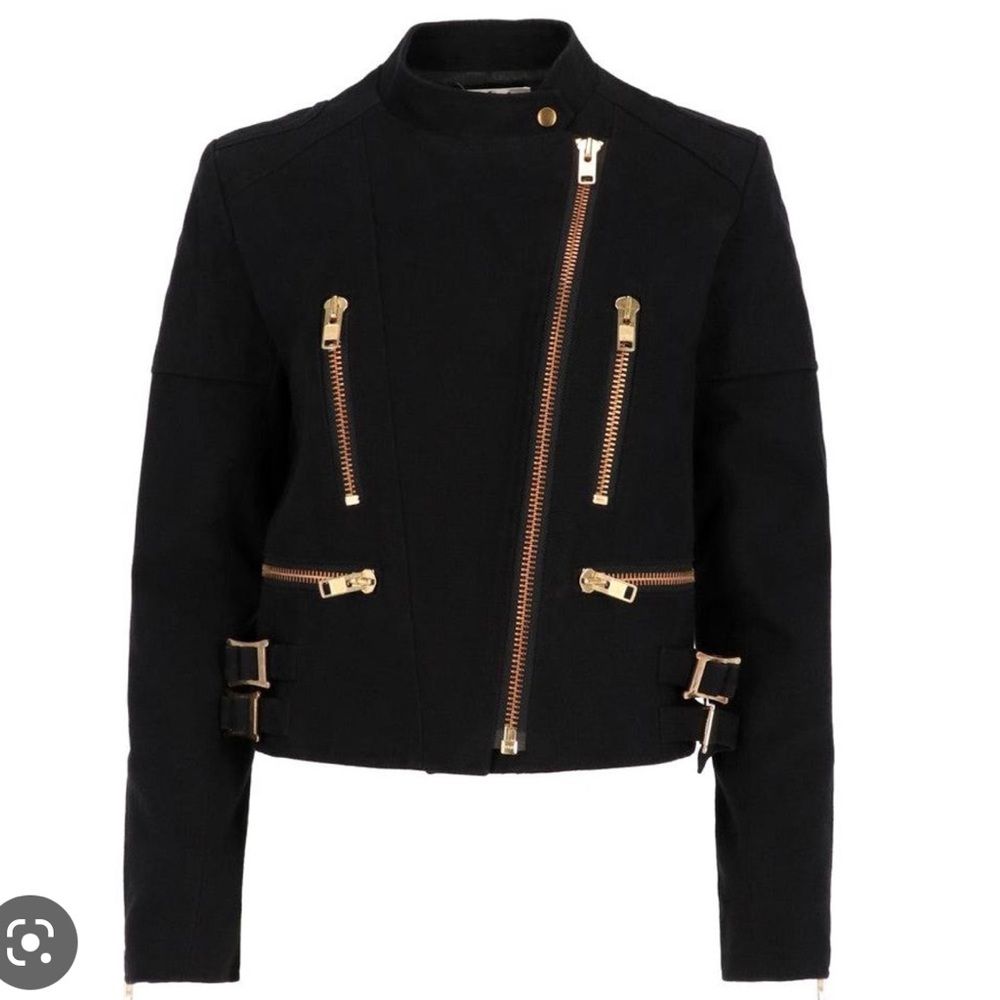 Chloé Black Cotton Moto Jacket